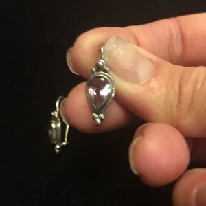 Sterling silver and amethyst earrings
